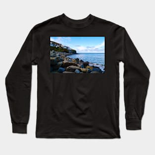 Coastal Scenery - New Quay Coastline - Beach, Rocks & Ocean Long Sleeve T-Shirt